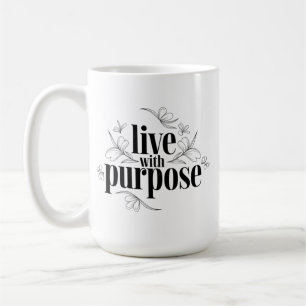 Taza De Café Cita inspiradora, en vivo con propósito