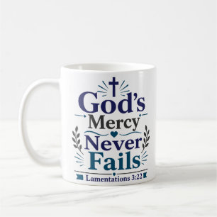 Taza De Café Cita Inspiradora La Misericordia De Dios Nunca Fal