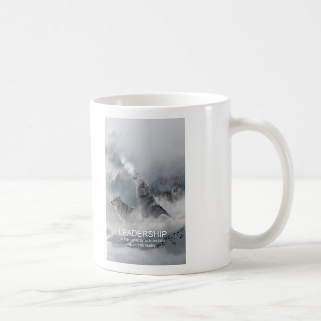 Taza De Café cita inspiradora motivadora de liderazgo (Derecha)