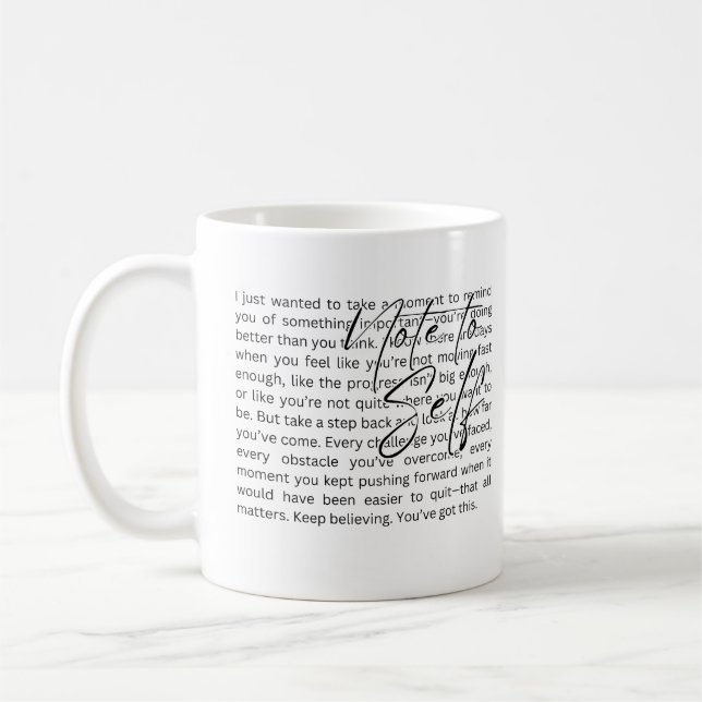 Taza De Café Cita inspiradora Mug cerámica, Coff motivacional (Izquierda)