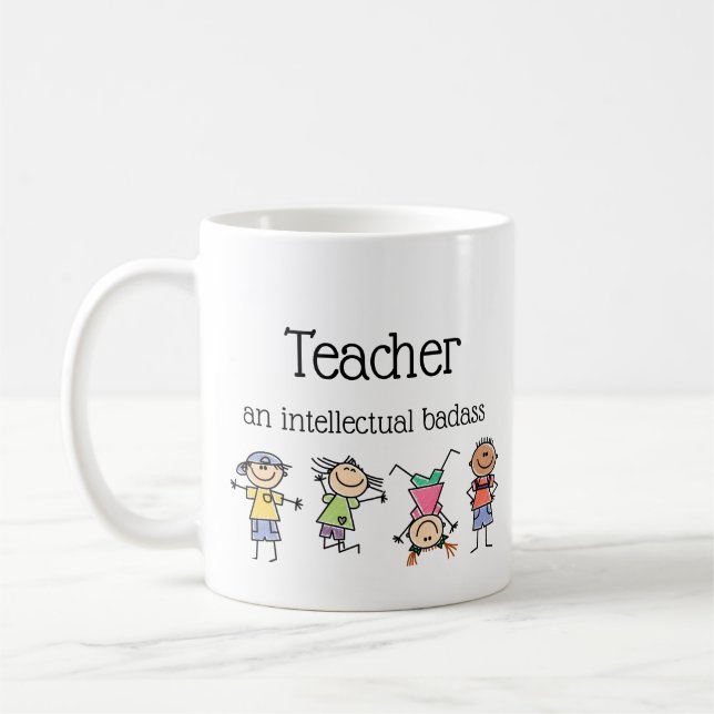 Taza De Café Cita Inspiradora para profesor y intelectual (Izquierda)