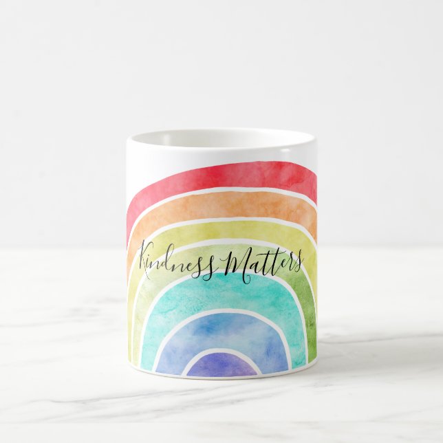Taza De Café Cita inspiradora personalizada Rainbow (Centro)