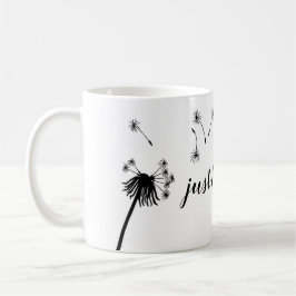 Taza De Café Cita inspiradora SOLO RESPIRAR A Dandelion