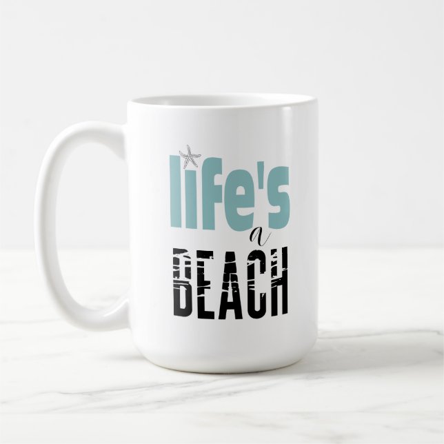 Taza De Café Cita La Vida es Una Playa (Izquierda)
