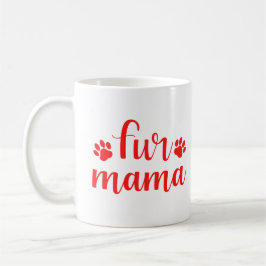 Taza De Café Cita mascota: Cuatro mamás - Diseño rojo