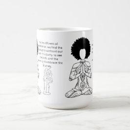 Taza De Café Cita motivacional de Meditación de Melanin