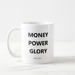 Taza De Café Cita Motivacional de Negocios en Blanco y Negro