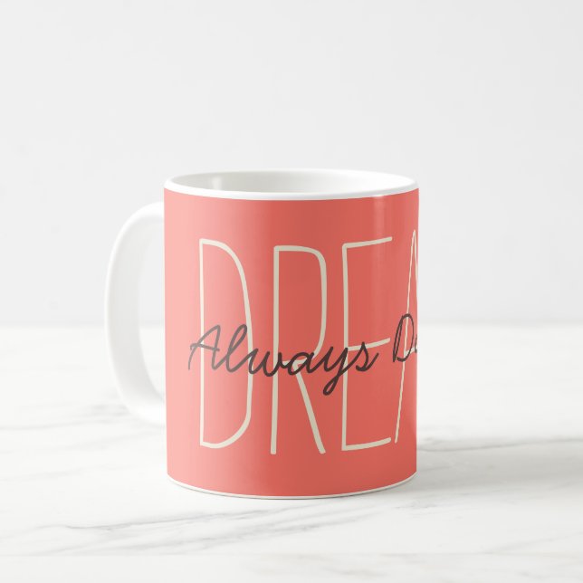 Taza De Café Cita Motivacional de Sueño Simple Moderna Minimali (Anverso izquierdo)