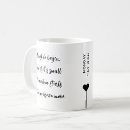 Taza De Café Cita motivacional del Personalizado del lunes