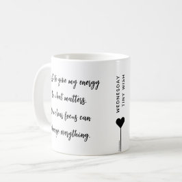 Taza De Café Cita motivacional del Personalizado del miércoles