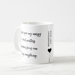 Taza De Café Cita motivacional del Personalizado del miércoles