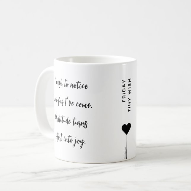 Taza De Café Cita motivacional del Personalizado del viernes (Anverso izquierdo)