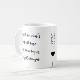 Taza De Café Cita motivacional del Personalizado dominical