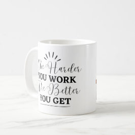 Taza De Café Cita motivacional elegante de color negro