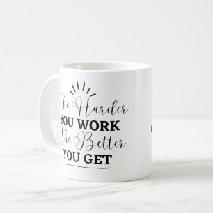 Taza De Café Cita motivacional elegante de color negro