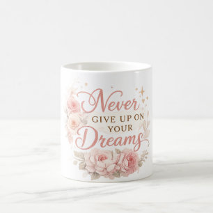 Taza De Café Cita Motivacional Floral 