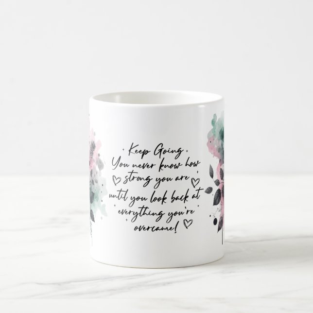 Taza De Café Cita motivacional inspiradora Café de árbol (Centro)