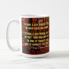 Taza De Café Cita motivacional Naranja Autumn Woods Hike