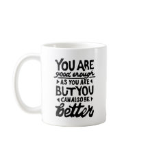 Cita motivadora Lino Print Mug