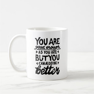 Taza De Café Cita motivadora Lino Print Mug