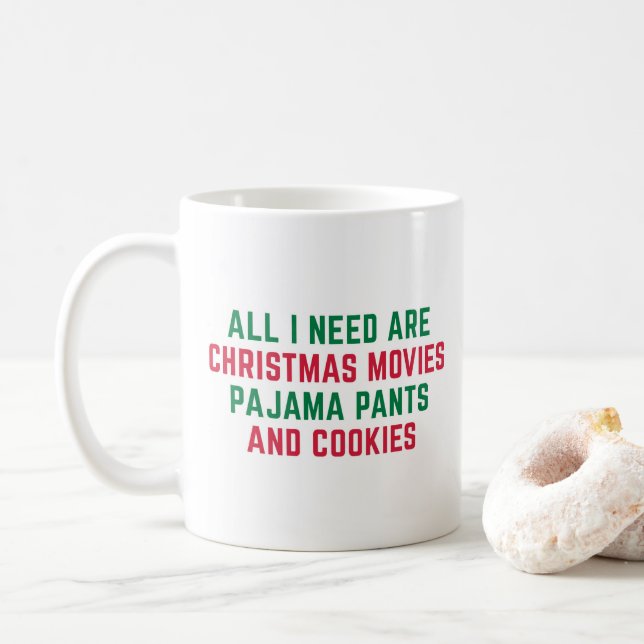 Taza De Café Cita navideña divertida para navidades (Con donut)