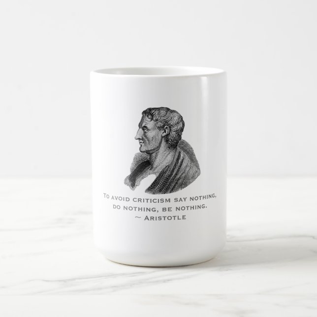Taza De Café Cita para evitar críticas al filósofo Aristóteles (Centro)