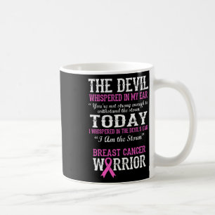 Taza De Café Cita para sobreviviente de cáncer de mama Guerrero