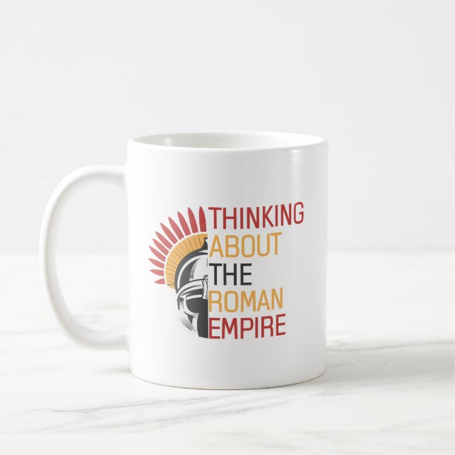 Taza De Café Cita Pensando en el Casco Romano Imperio Romano (Izquierda)