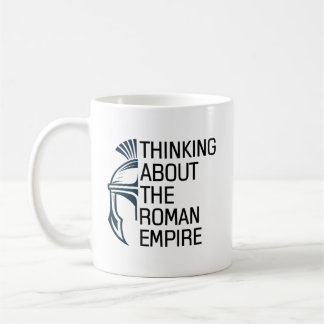 Taza De Café Cita Pensando en el Casco Romano Imperio Romano