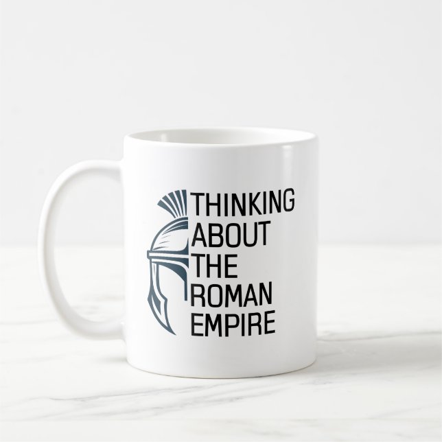 Taza De Café Cita Pensando en el Casco Romano Imperio Romano (Izquierda)
