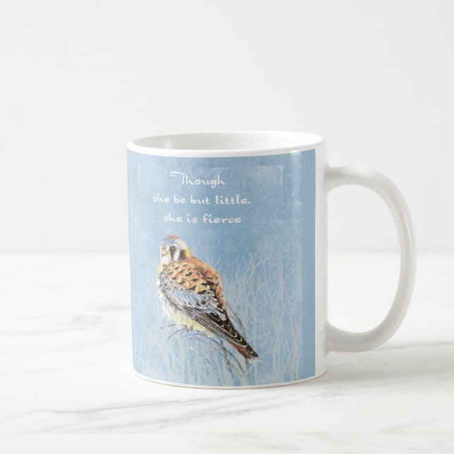Taza De Café Cita pequeña pero fuerte Kestrel Hawk (Derecha)