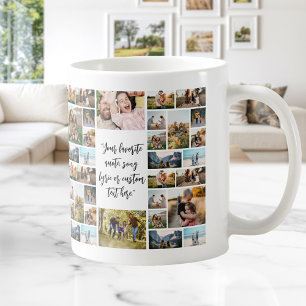 Taza De Café Cita personalizada de 34 Personalizados de Collage