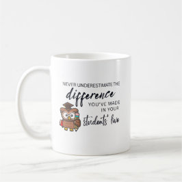 Taza De Café Cita personalizada de agradecimiento a maestros