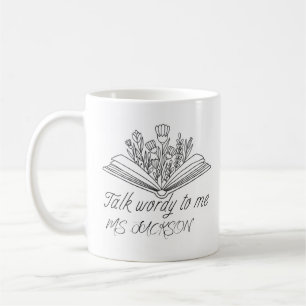 Taza De Café cita personalizada de libro gracioso para profesor