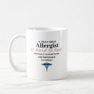 Taza De Café Cita personalizada de un gran alergólogo