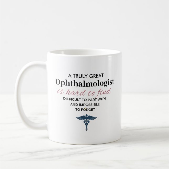 Taza De Café Cita personalizada de un gran oftalmólogo (Izquierda)