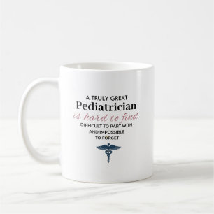 Taza De Café Cita personalizada de un gran pediatra
