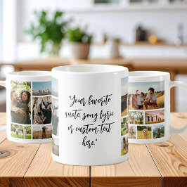 Taza De Café Cita personalizada del Personalizado de 11 Collage