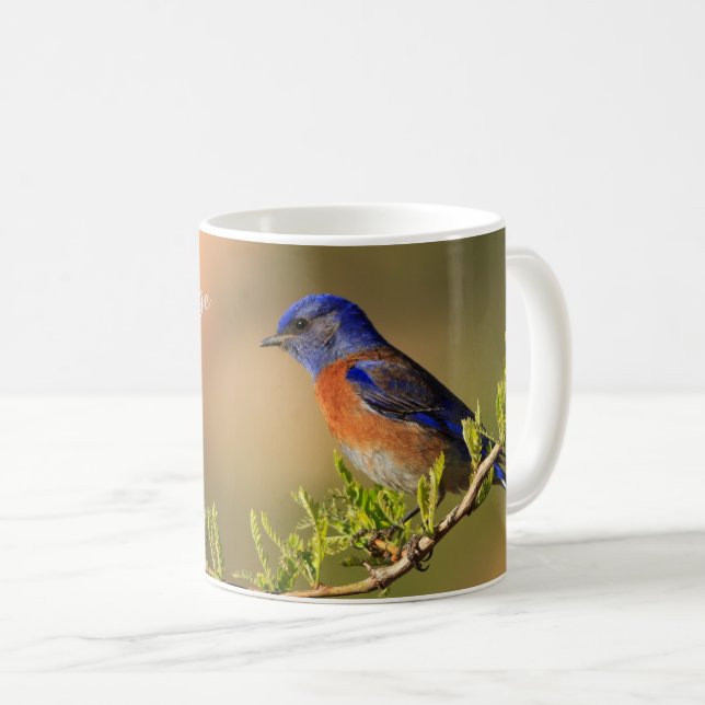 Taza De Café Cita Personalizado Bluebird (Anverso derecho)