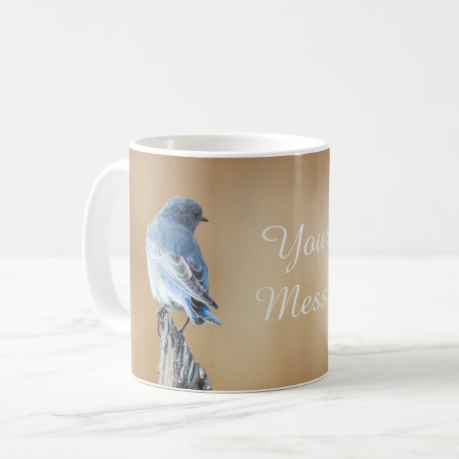 Taza De Café Cita Personalizado Bluebird (Anverso izquierdo)