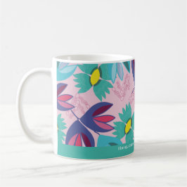 Taza De Café cita personalizado floral verde crocus moderno fem