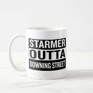 Taza De Café Cita Política de Starmer Fuera de Downing Street