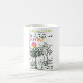 Taza De Café Cita retro inspiradora de autocuidado