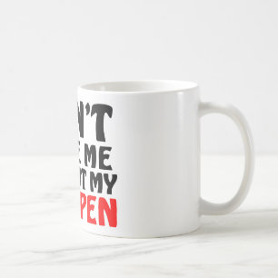 Taza De Café Cita roja divertida de la pluma
