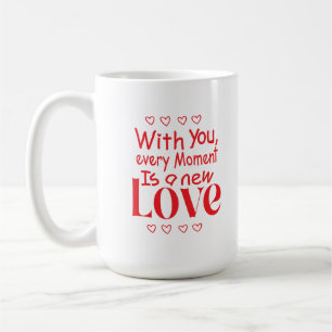 Taza De Café Cita Romántica de Amor para Siempre Nueva