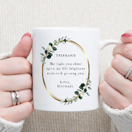 Taza De Café Cita romántica Eucalyptus Gold