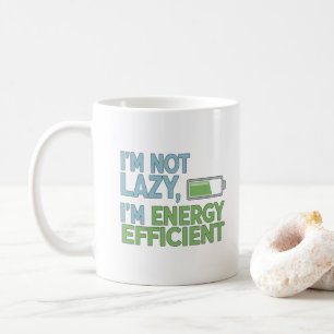Taza De Café Cita Sarcástica de Duración de la Batería Energía 