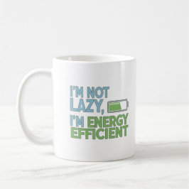 Taza De Café Cita Sarcástica de Duración de la Batería Energía 