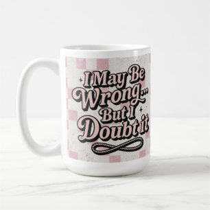 Taza De Café Cita sarcástica de tablero de ajedrez rosa