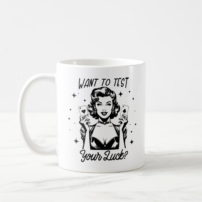 Taza De Café Cita sarcástica divertida de Glam Chica retro de l (Izquierda)